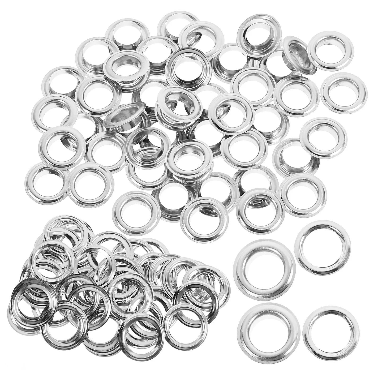 200Pcs Hollow Rivet Grommet Eyelets Alloy Material Easy Install Smooth Finish for Shoes Tents Fabrics Outdoor Home Repairs
