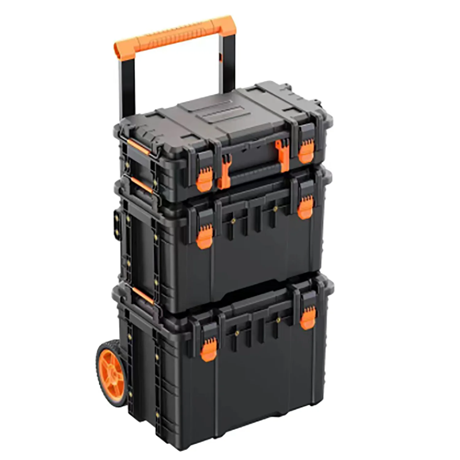 Vertak Cassetta degli attrezzi con carrello combinato 3 in 1 con maniglia a tirante Set di valigie per riporre gli attrezzi impilabili
