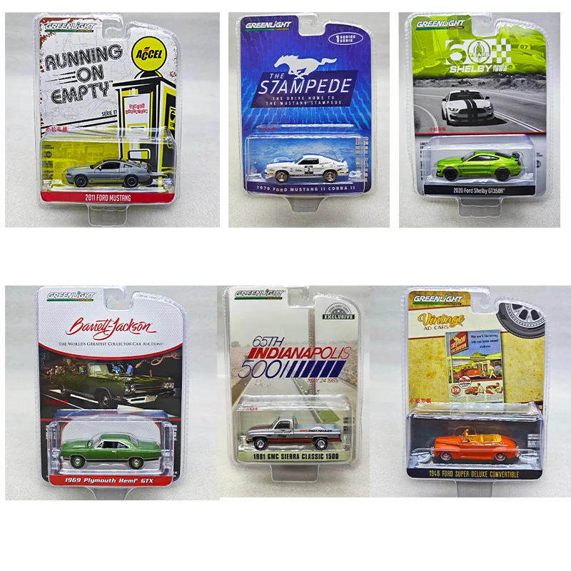 

GreenLight 1:64 Scale 1969 Plymouth 1976 Mustang Diecasts Vehicles Alloy Car Model for Childen Gift Collect Brand New in Box