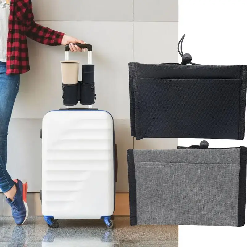 Travel Cup Holder For Luggage Travel Cup Holder Bag Oxford Cloth Suitcase Beverage Holder Coffee Mug Storage Organizer Luggage