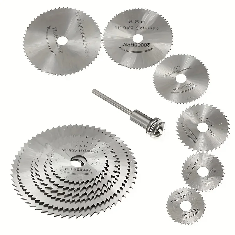 

7pc Woodworking Metal Cutting Blade Electric Drill Circular Saw Blade High-speed Steel Electric Grinder Small Saw Blade Tool Set