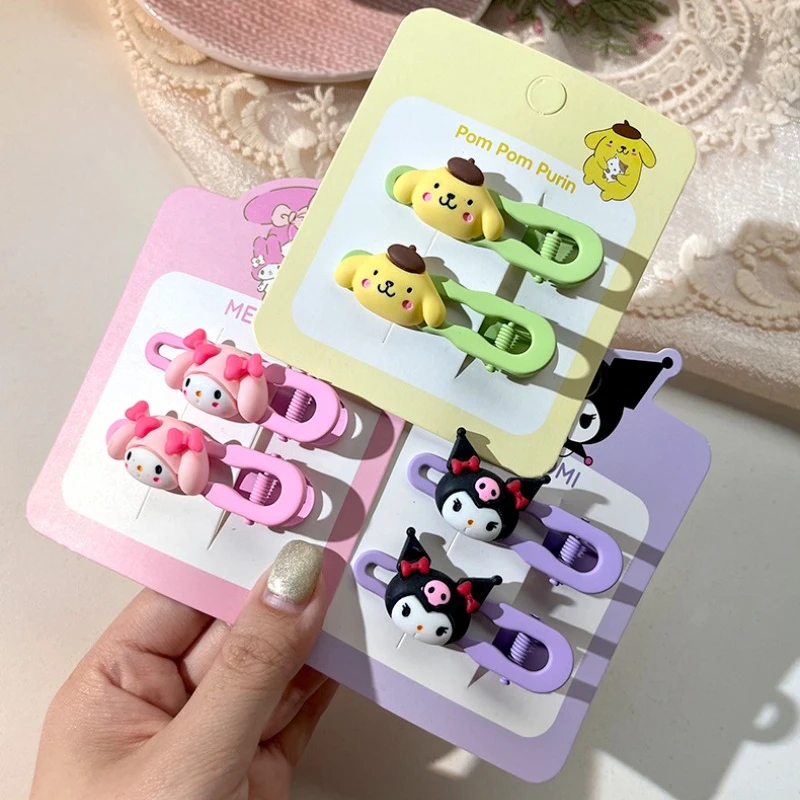 

Kawaii Sanrio Hello Kitty Hairpin Childrens Side Bangs Clip Anime Melody Cute Girl Hair Clip Girl Hair Accessories Birthday Gift