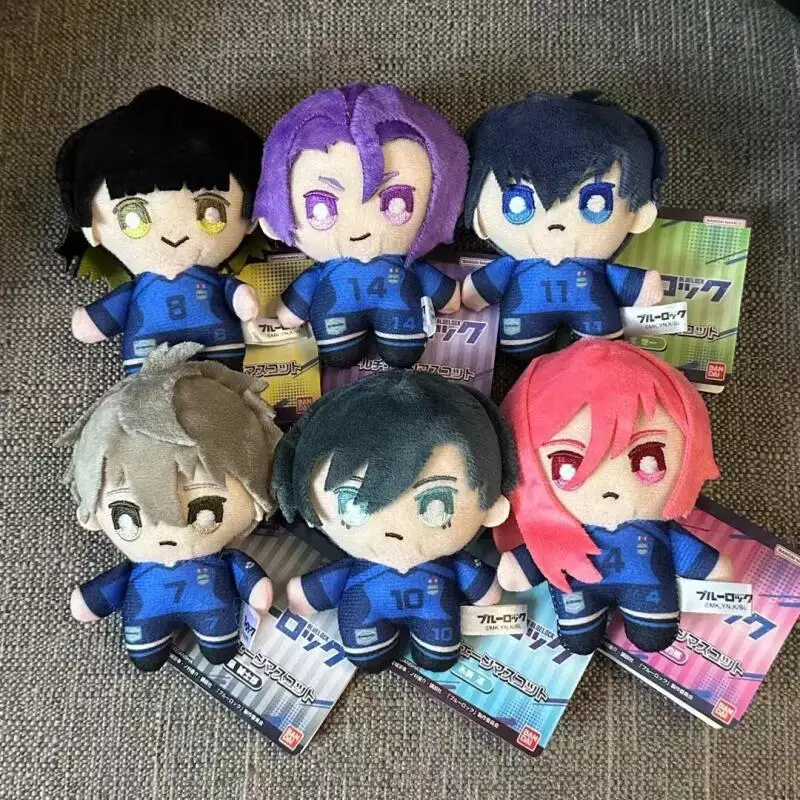 Bring Hang Tag Blue Lock Bachira Meguru Rin Itoshi Isagi Yoichi Q Version Pocket Plush Doll Luggage Zipper Hanging Ornament Gift