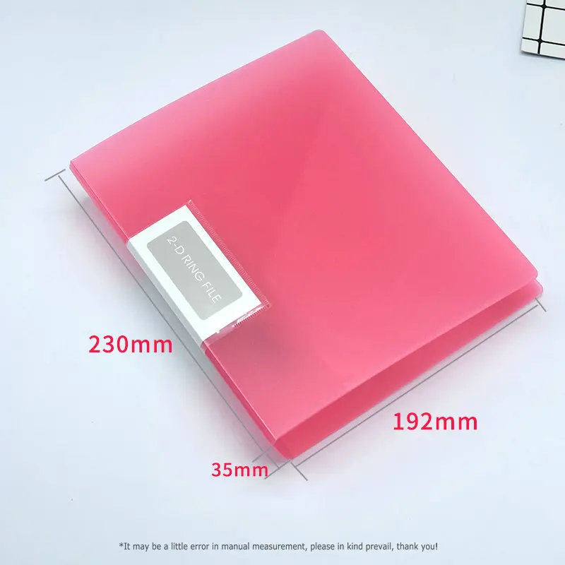 Colorful A5 Binder 2-Hole Punched Paper File Cover Document Organizer A5 Folder For Documents