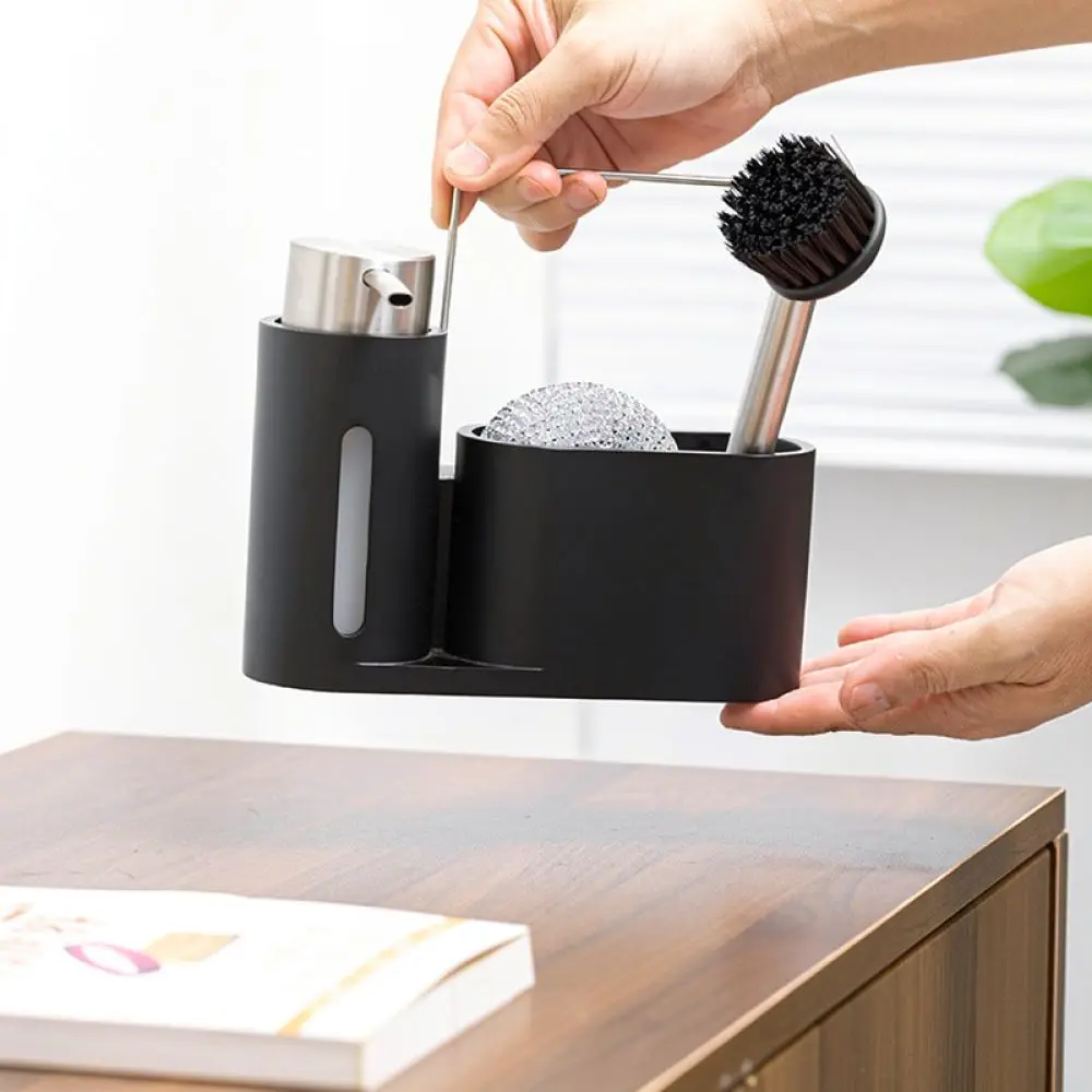 Kitchen Countertop Soap Dispenser For Liquid Hand Wash Resin Pump Bottle Dish Soap Container Practical Cleaning Organizer