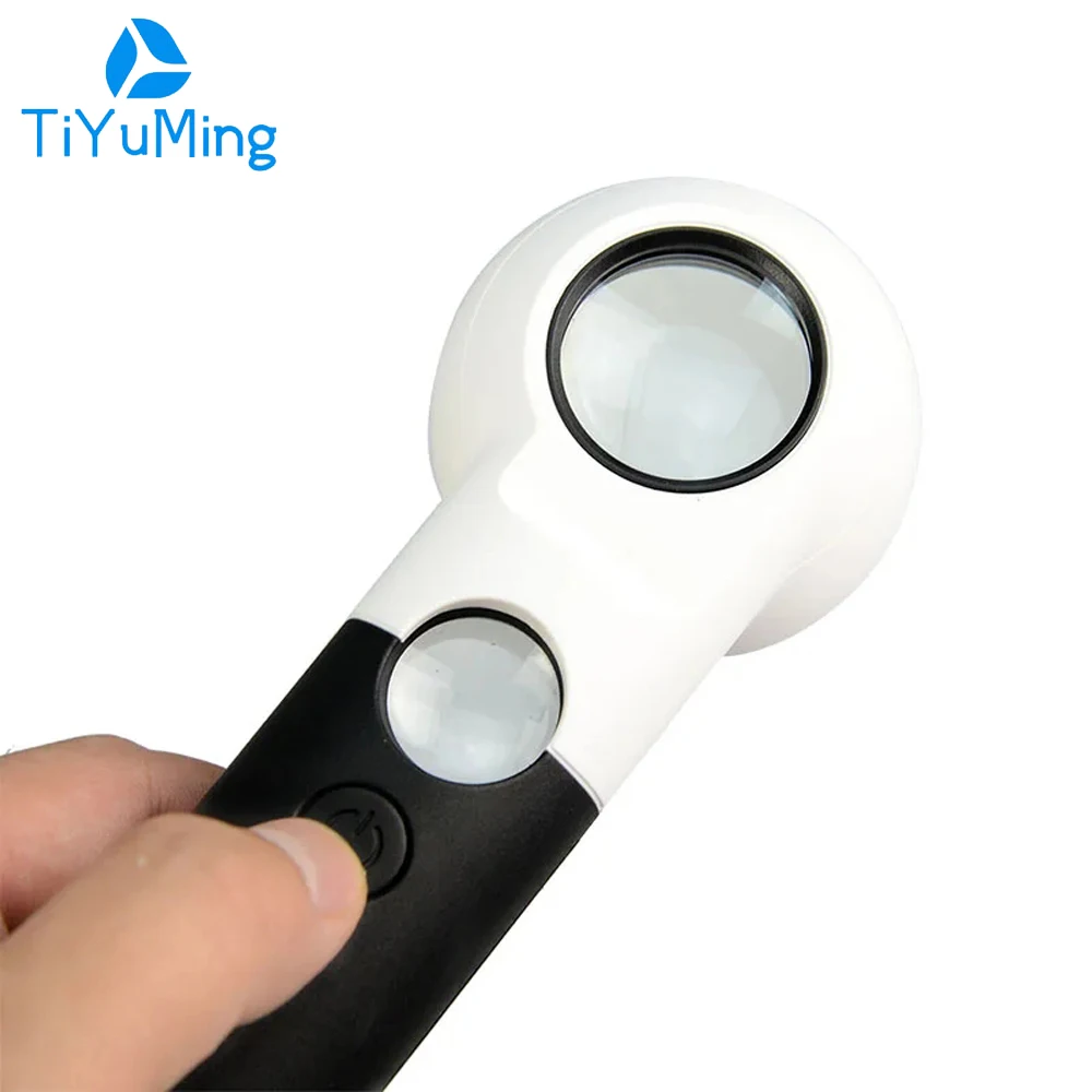 

Magnifier with Light 16X 30X Handheld Magnifier Portable HD Magnifier with 7 LED Lights for Coin Inspection Jewelry Explore