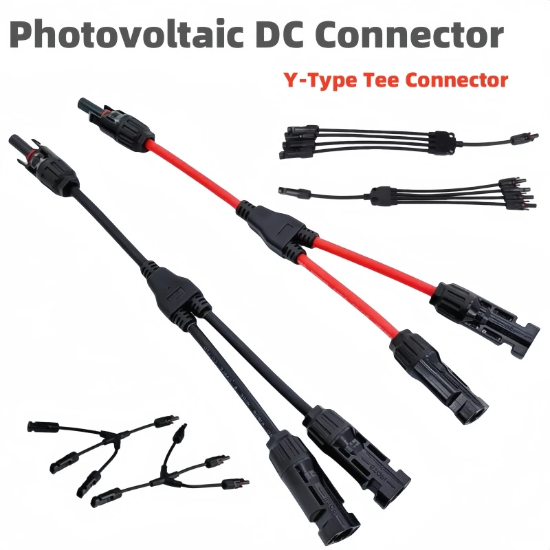 

Solar Photovoltaic Connector Y-Type Tee Connectors PV Panel Assembly 1 In 2/3/4 Out Parallel Wiring IP67 Waterproof Connector