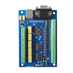 Placa controladora USB MACH3 CNC de 5 ejes, máquina de grabado con controlador de movimiento MPG paso a paso, tarjeta azul