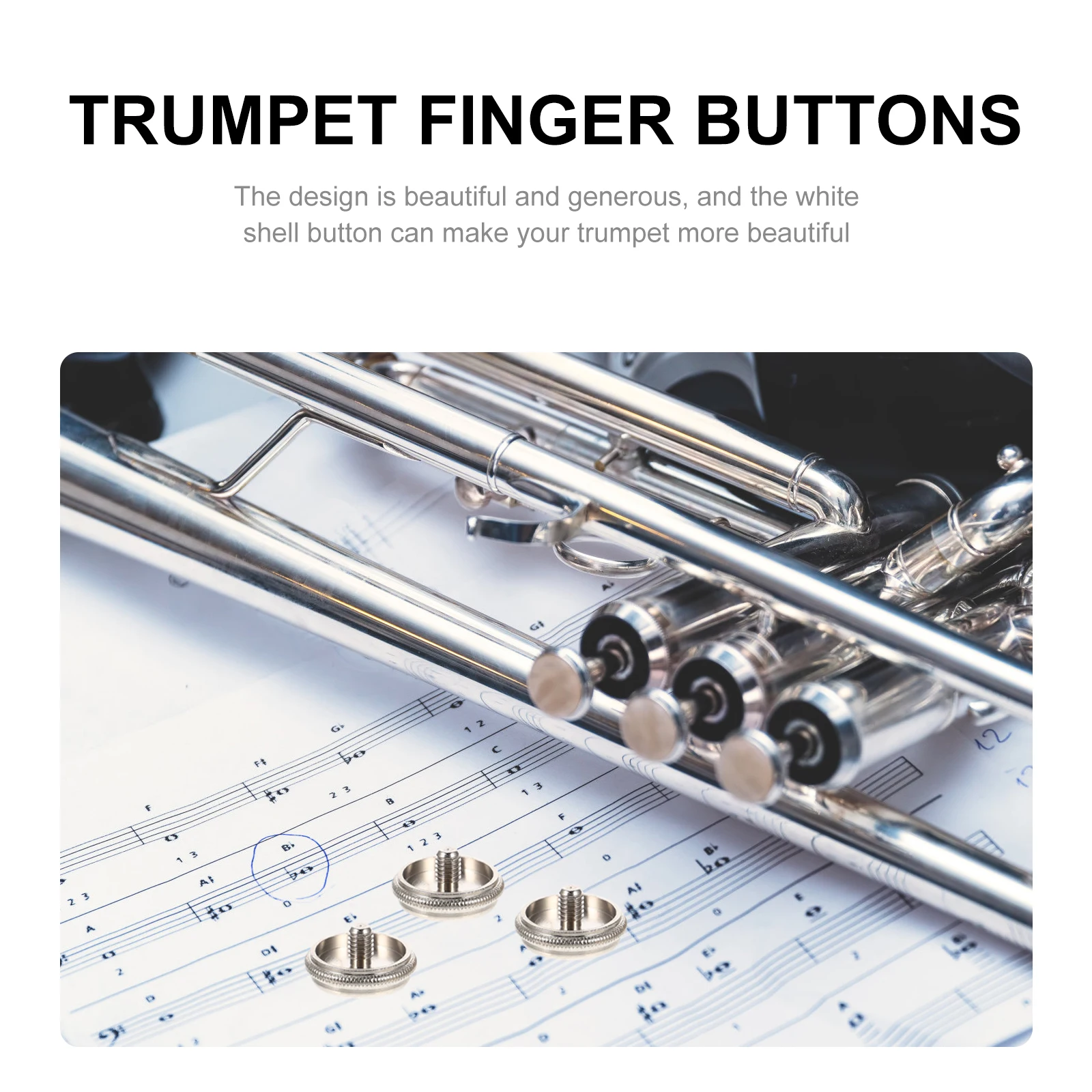 

3 Pcs Buckle Number Key Cover Child Buttons Trumpet Finger Nickel-plated Brass Accessories Shell