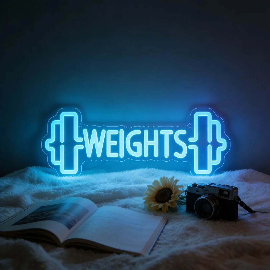 

Неоновая вывеска WEIGHTS с USB-подсветкой, регулируемая, светодиодная, для декора стен, для спортзалов, фитнес-центров, спален, подарков на вечеринки