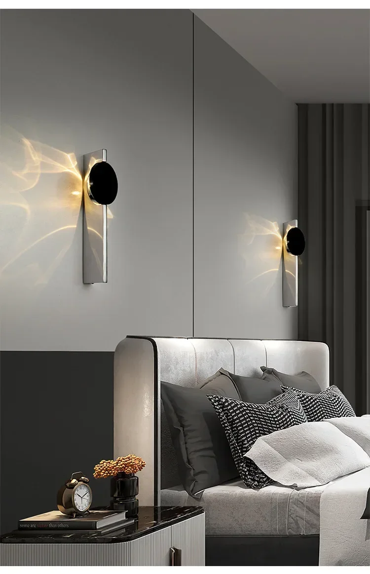 Creative Art Ripple Wall Lamp Minimalist LED Wall Sconce Bedroom Bedside BackgroundAisle Porch Corridor Atmosphere Wall Light