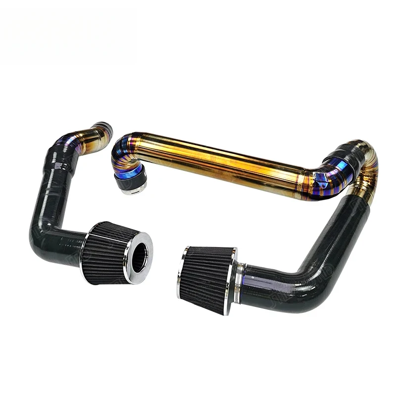 New for  G8X M3 M4 Front Mount Burnt Gold Silicon Black Titanium Intake Pipe for S58 Engine