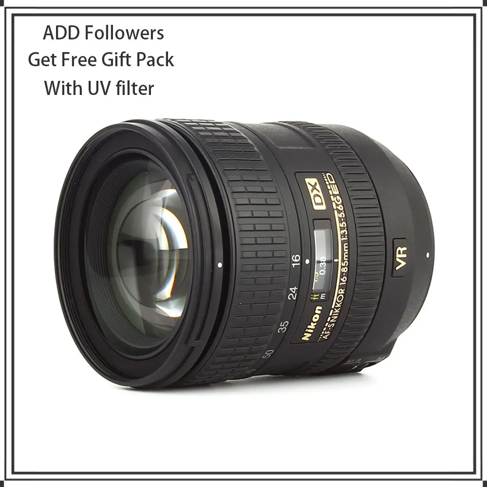 Nikon AF-S DX NIKKOR 16-85mm f/3.5-5.6G ED Vibration Reduction Zoom Lens with Auto Focus for Nikon DSLR Cameras