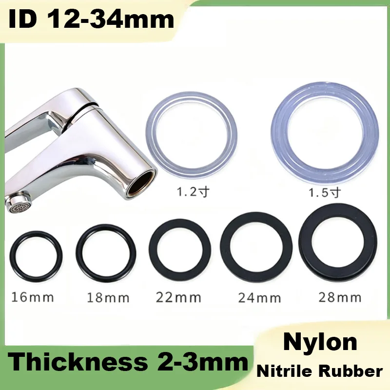 Rubber Ring Nylon Flat Gasket Sealing Ring Flexible Pipe Bath Bathroom Shower Hose Washers Rubber Seals For Shower Head Hose