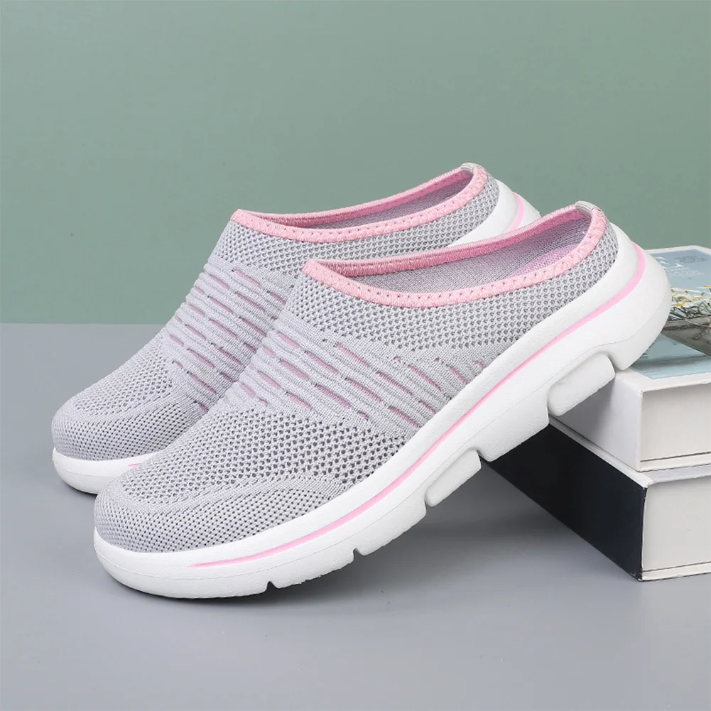 Frauen Männer Mesh Wanderschuhe Atmungsaktive Wanderschuhe Pantoletten Gestrickte Turnschuhe Open Back Schuhe für Outdoor Indoor