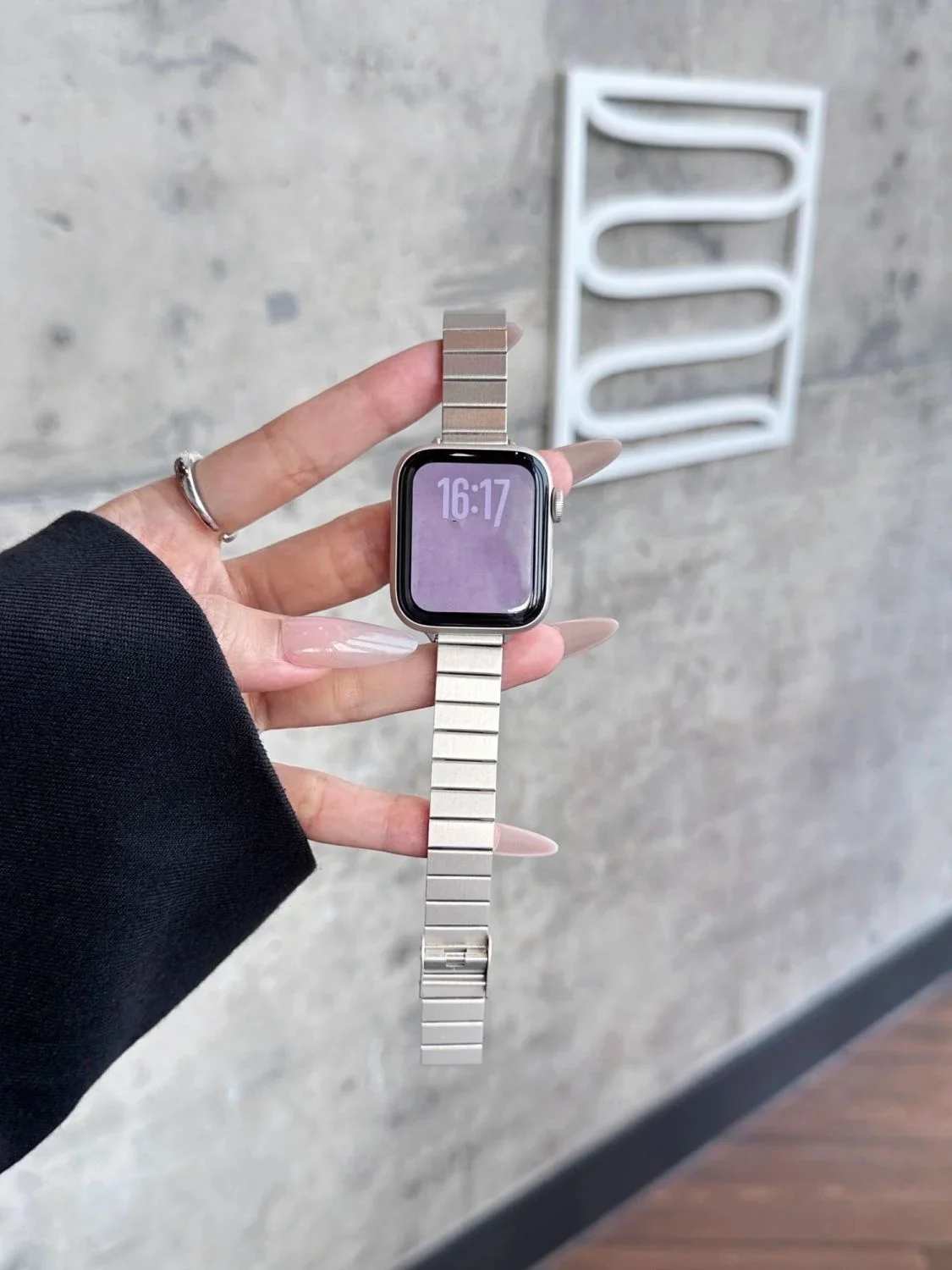 لطيفة الخيزران المشتركة سوار وصلة معدنية ل سوار ساعة يد آبل سلسلة 8/7/6/10/9 40 مللي متر 41 مللي متر 38 مللي متر 42 مللي متر 44 مللي متر 45 مللي متر 46 مللي متر حزام