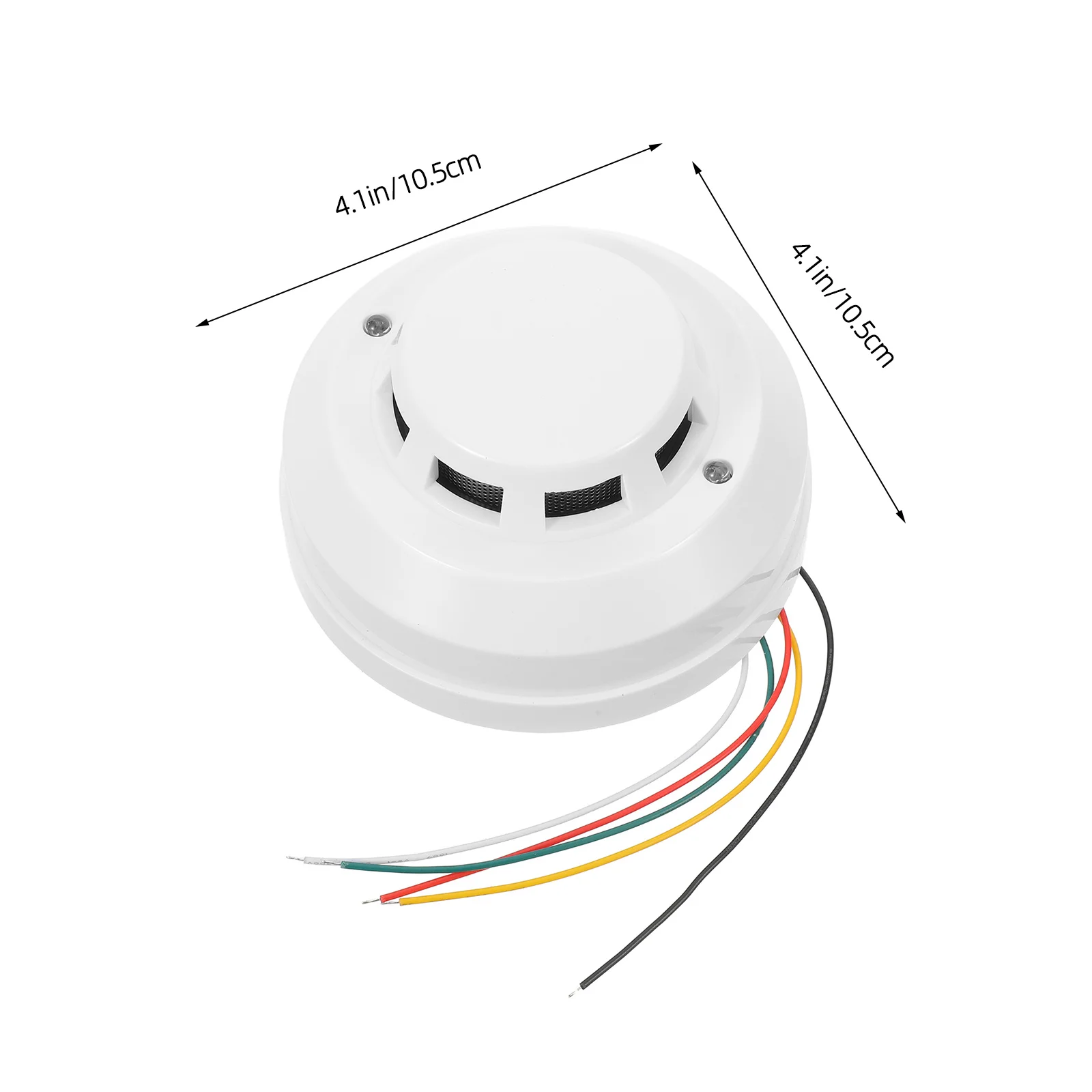 Wired Smoke Photoelectric Sensor Hardwired Fire Safety Device Ceiling Wall Mount Home Commercial Alert