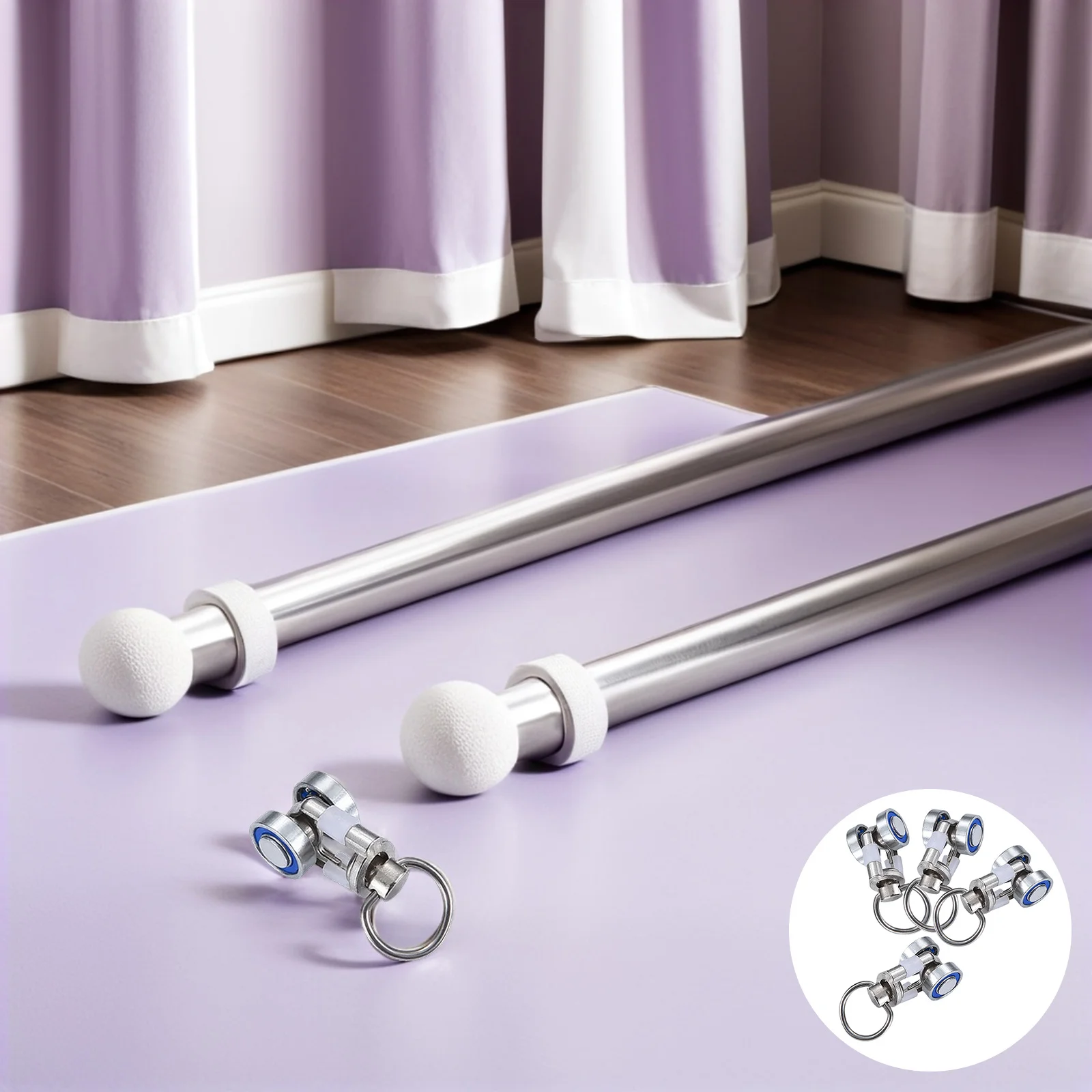 

4pcs Curtain Track Rollers Ceiling Mount Metal Bearing Rollers For Curtains Heavy Duty Curtain Accessories Replacement Parts