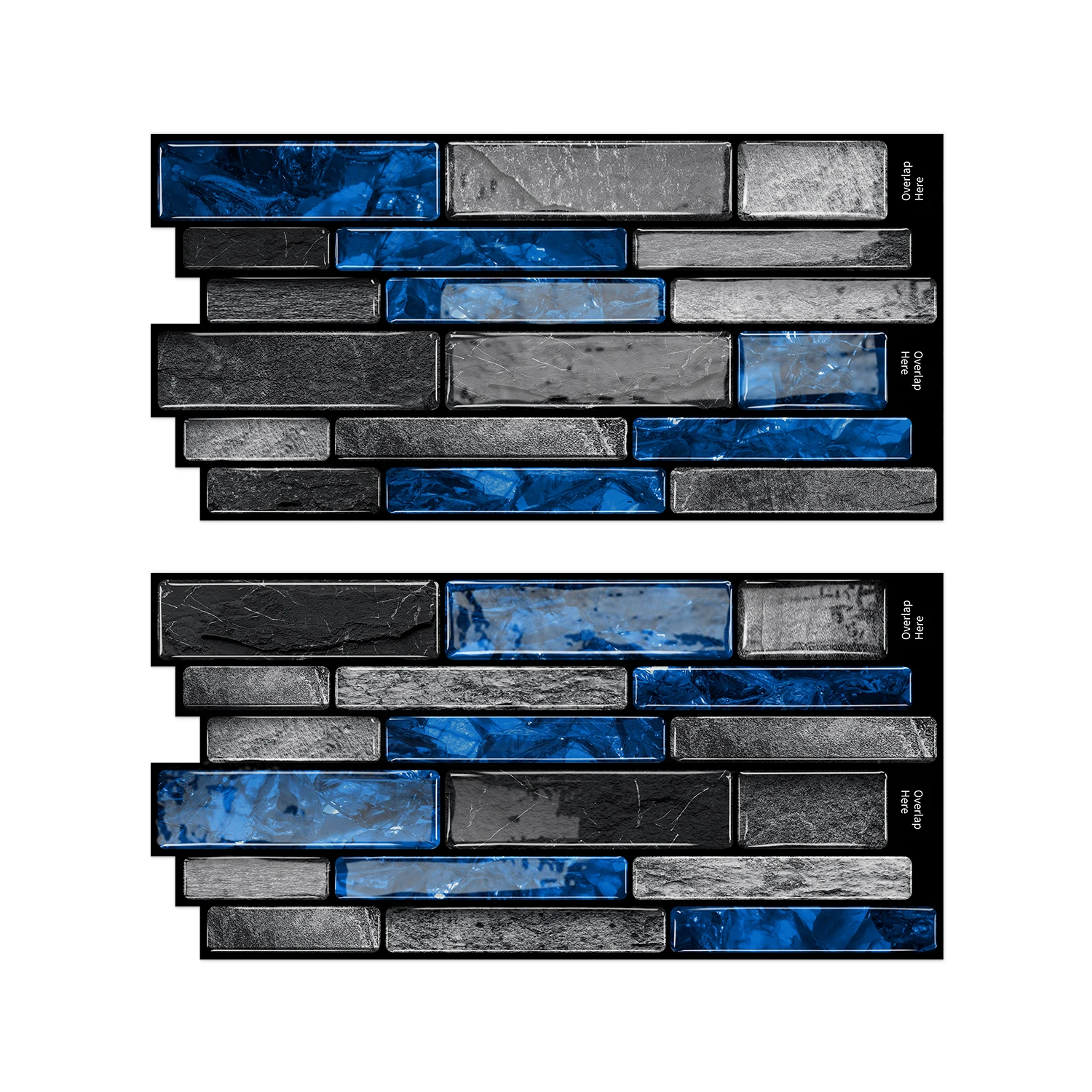 3D Gel Faux Stone Wall Tiles - Self-Adhesive Waterproof PET+PU Wall Stickers for Kitchen Backsplash Living Room Decor