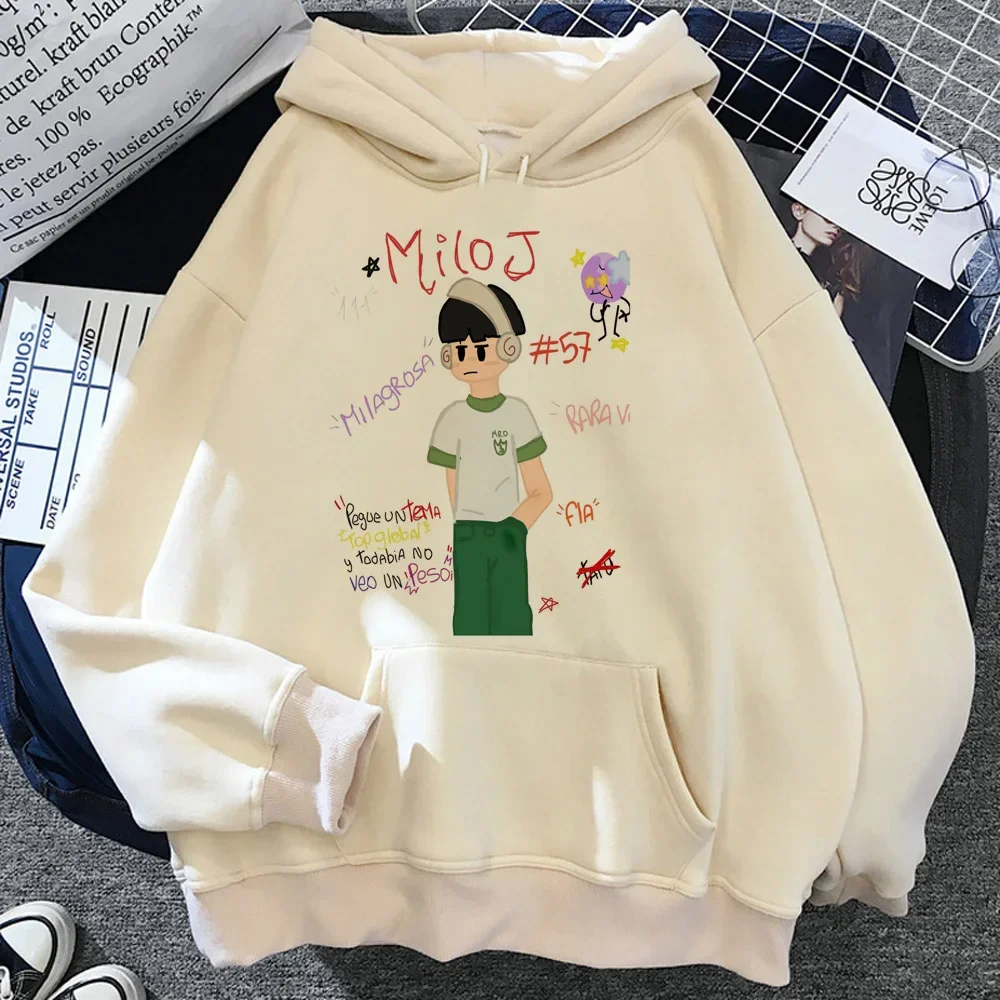 Milo J Hoodie Y2K Youthful Patterned Kawaii Harajuku Casual Wear Women Pullover Sweatshirts Y2K Modern Style Manga Japanese