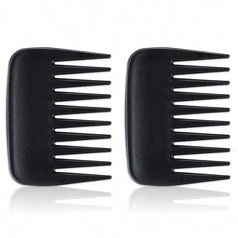 

Hair Detangling Comb, 2 Pieces Mini Combs Small Anti Static Wide Tooth Combs Professional Streaker Brush Pocket Travel HairStyling Comb For Men Women Thick Curly Wavy Wig Hair, Black