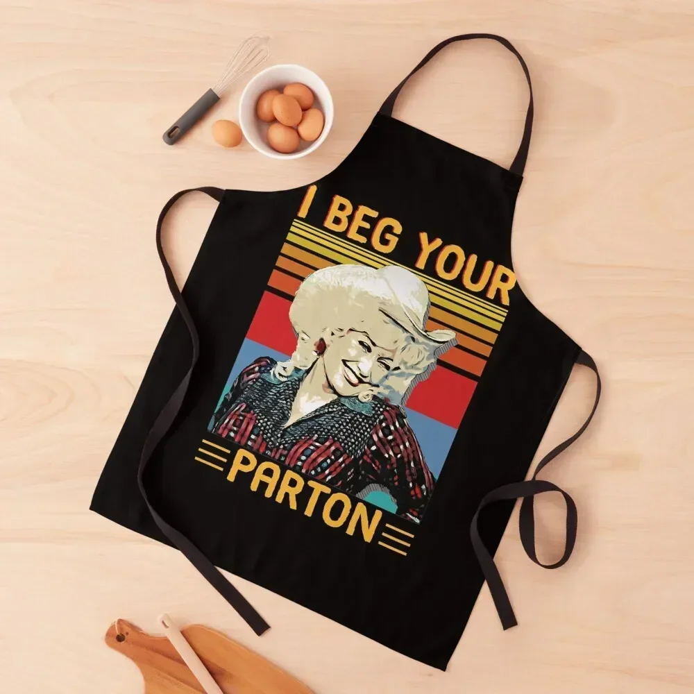 

vintage i beg your parton's gifts Apron professional hairdressing Chef Accessories Apron