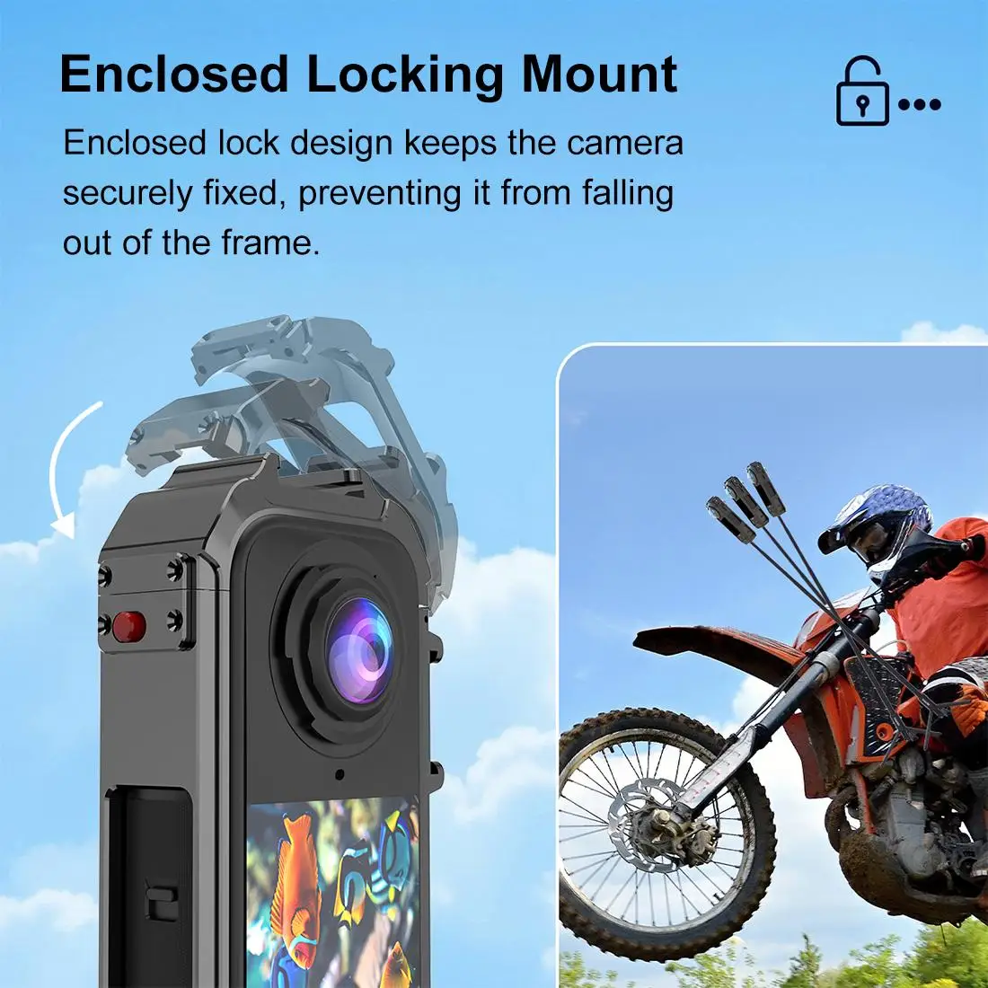 Metalowa klatka ochronna PULUZ do Insta360 X4 Air z mocowaniem na zimne mocowanie — zdjęcie produktu 3