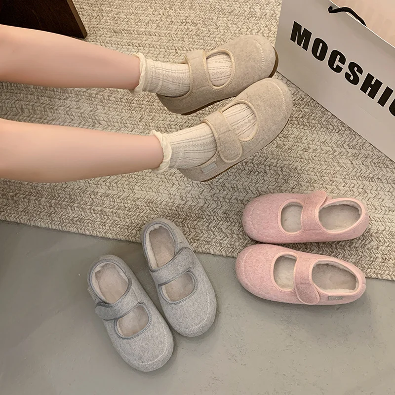 

Kids'Casual Shoes PU Leather Shoes ​Flat Bottom ​Heel Cover Spring Shoes For Girls Anti-slip Velcro Pink khaki Size 35-40