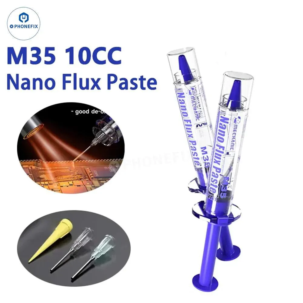 

Mechanic M35 Nano Flux Paste Высокопроизводительный сварочный крем 10cc для материнской платы мобильного телефона BGA IC Chip Ремонт электроники процессора