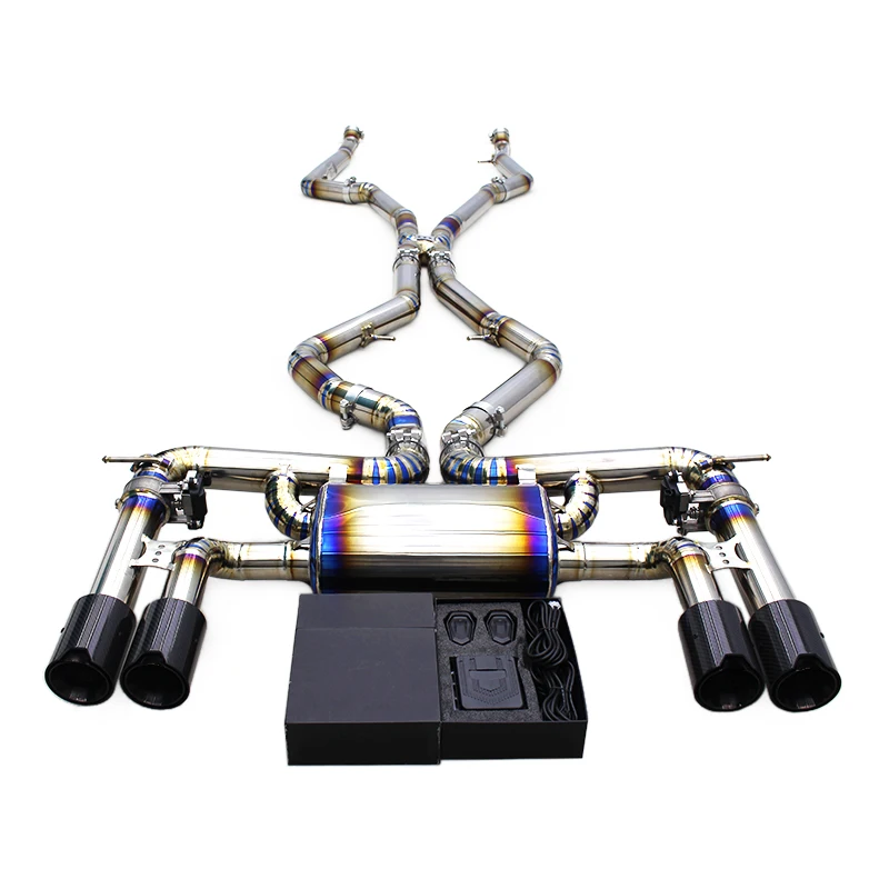 

Titanium Exhaust Pipe System For BMW X5M/X6M F85/F86 4.4TT 2015-2019 Valved Sport Exhaust System With M Tips