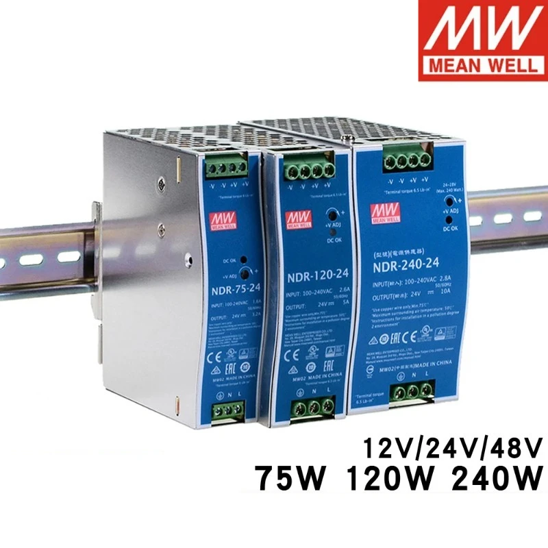 

Блок питания MEAN WELL NDR-480 NDR-480-24 NDR--480-48