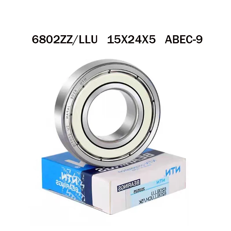 

10Pcs Japan NTN 100% ntn Bearing 6802ZZ 6802LLU ABEC9 Ball Bearing 15x24x5 High Speed Deep Groove 6802 bearings подшипники