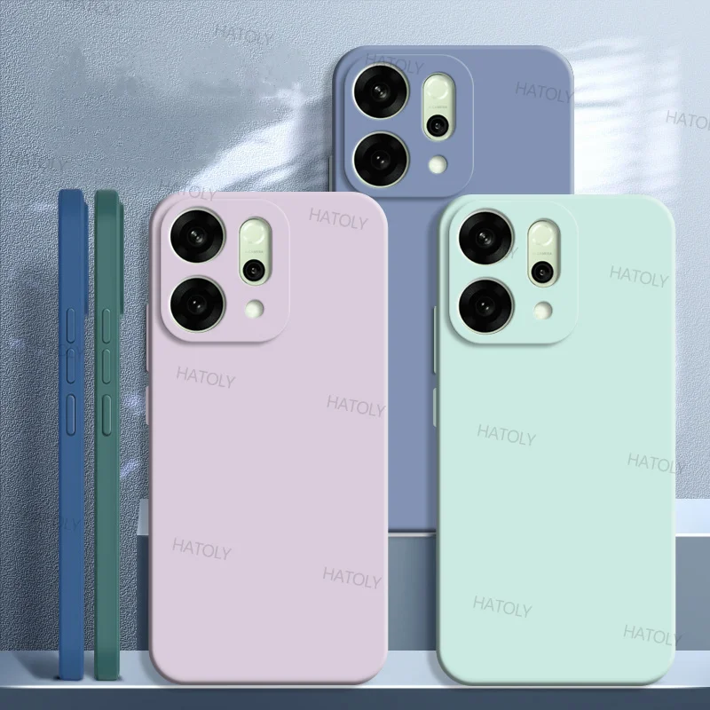 For oppo Reno14 Case oppo Reno14 Global Cover Funda Shockproof Luxury TPU Liquid Silicone Protective Cover Cases For oppo Reno14