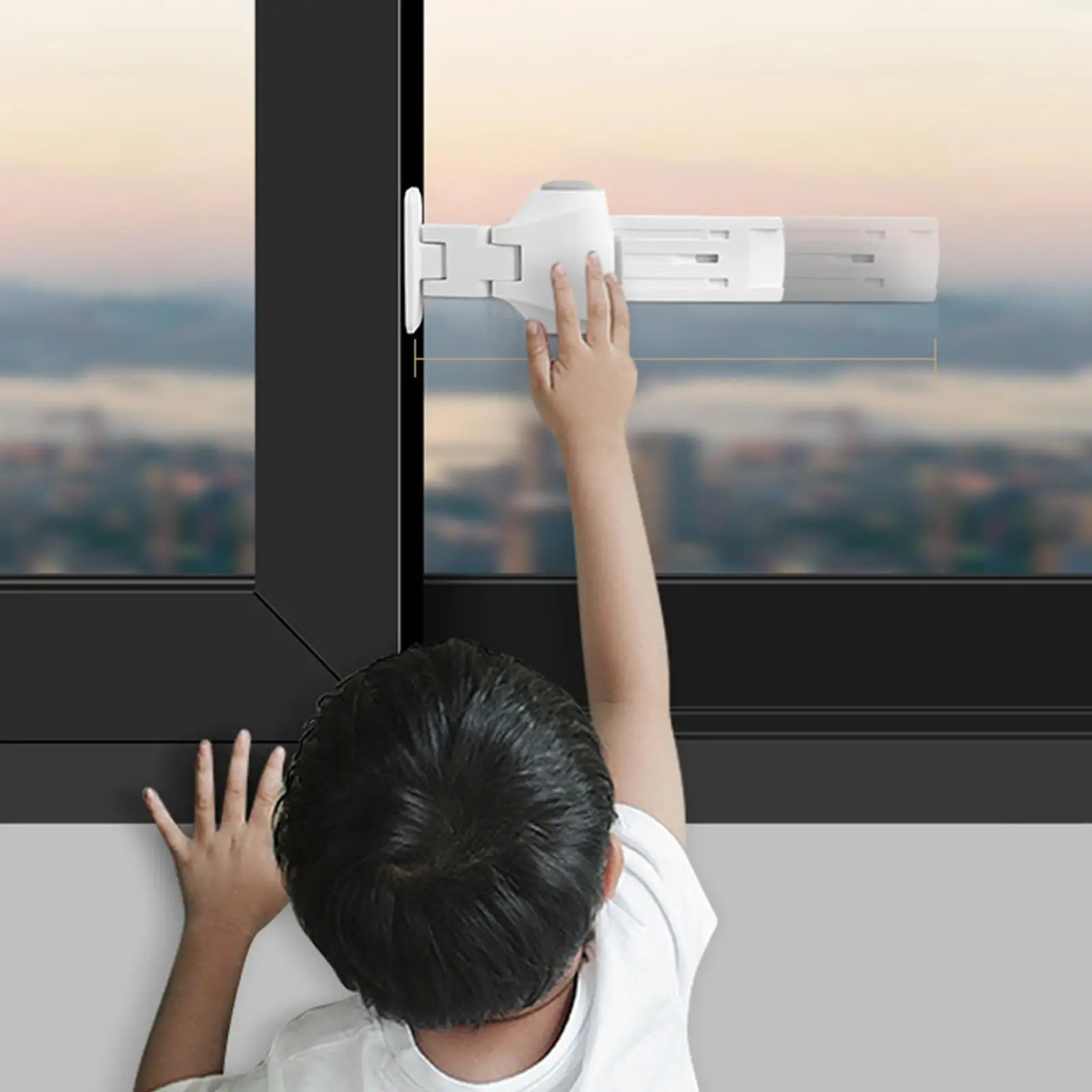 Child Window Stopper Sliding Door Window Limit Holder Adjustable Window for Kids Office Push Pull Door