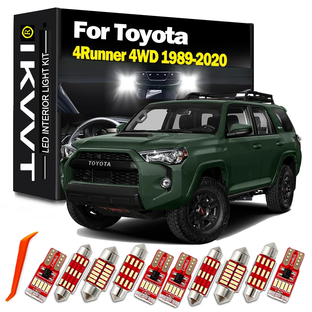 

IKVVT Canbus Car Accessories For Toyota 4Runner 4WD 1989-2020 Vehicle LED Interior Dome Map Light Kit Trunk License Plate Lamp