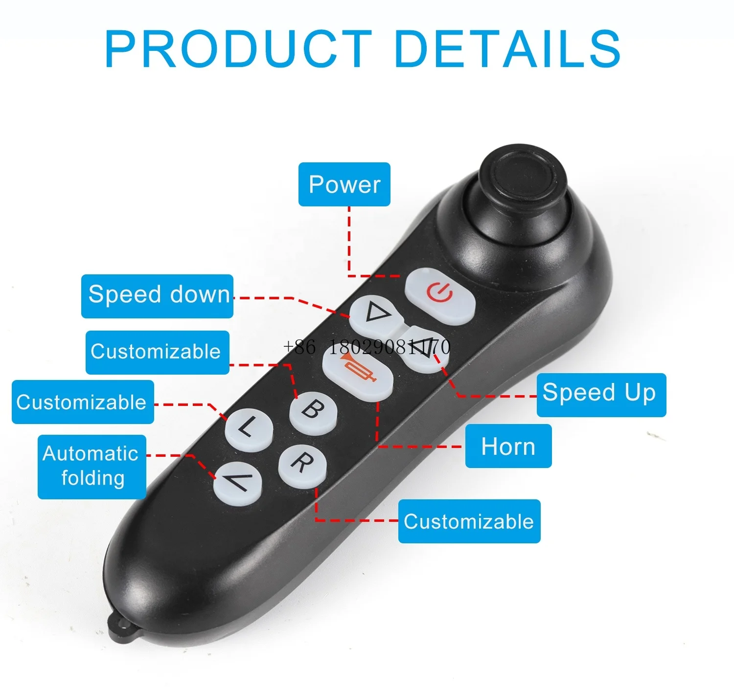 Controller Electric Wheelchair Parts For Power Electric Wheelchair Wireless Transmission Joystick Controller Programmable