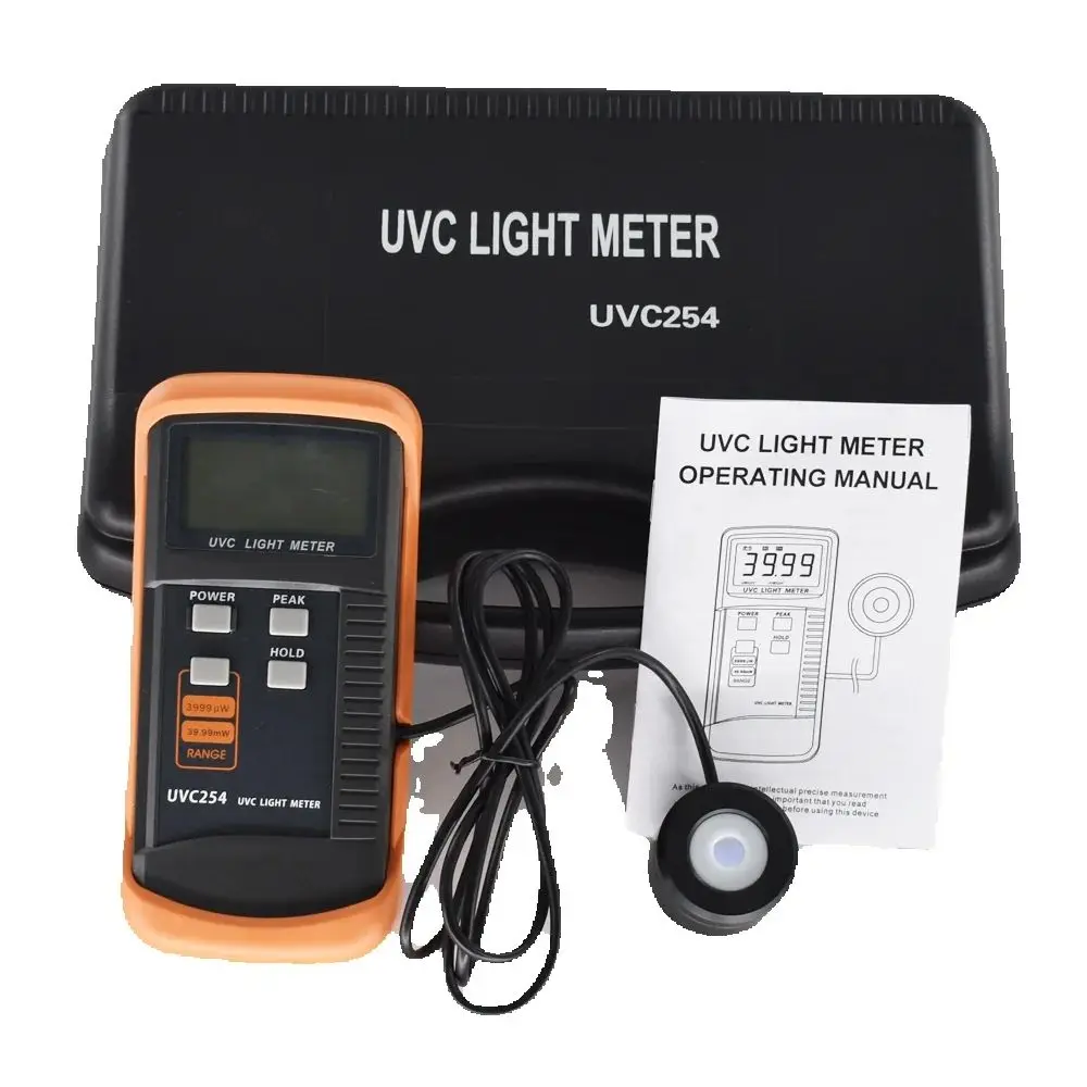 UVC Light Meter UVC254 Narrow-band Spectrum 248nm-262nm UV meter measurement of UV radiation intensity Detector Radiometer