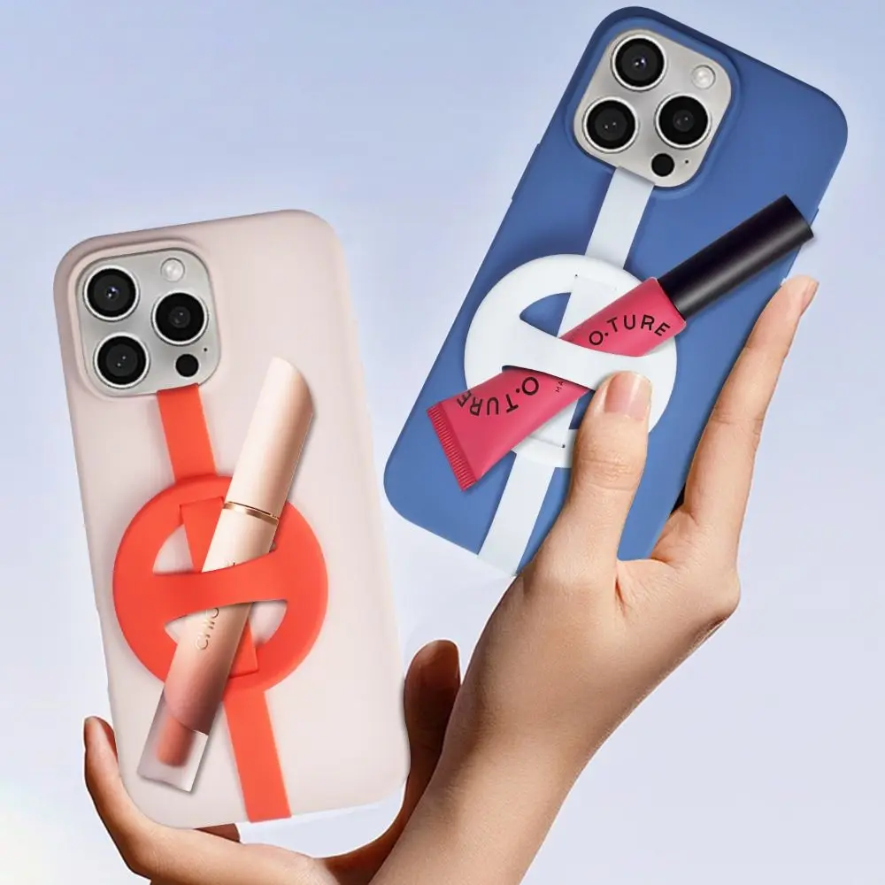 

Silicone Magnetic Phone Lipstick Holder Magnetic Universal Lip Protective Grip Lip Glaze Phone Back Holder Women Girl