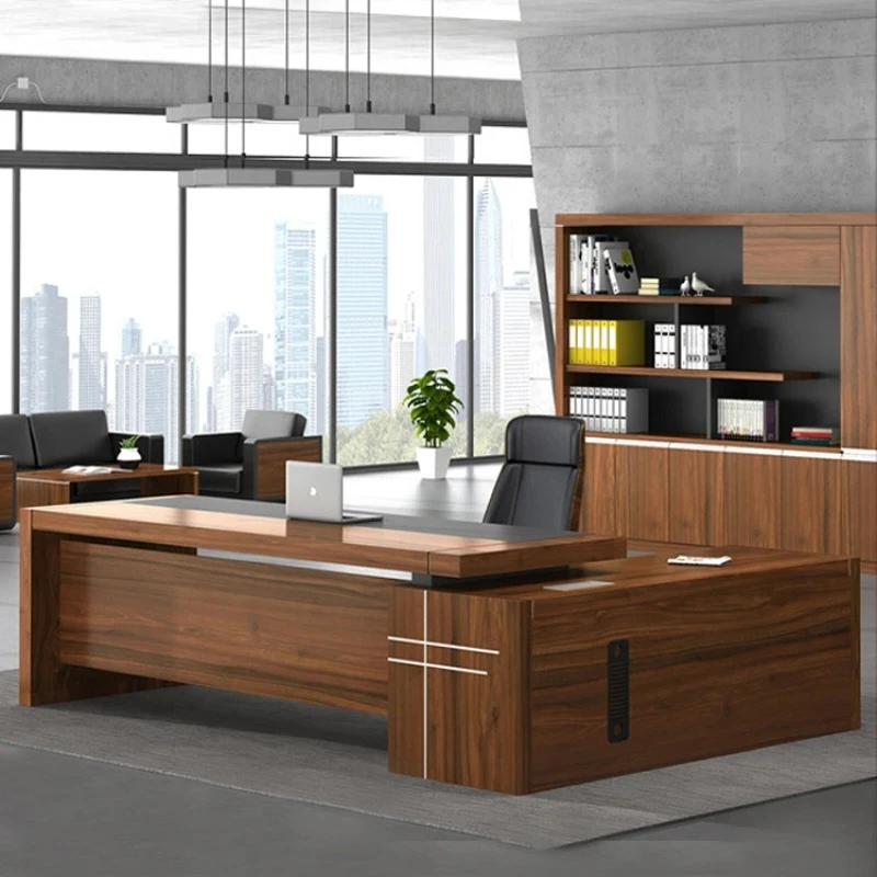 Escritorio Moderno para Computadora, Escritorio de Oficina de Madera Grande, Escritorio Ejecutivo para el Hogar, Muebles Modernos