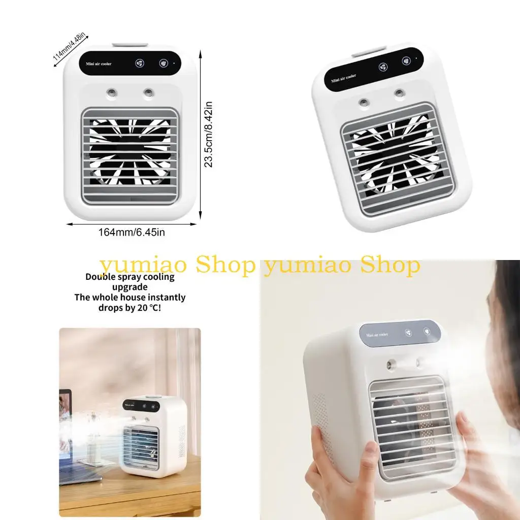 587B Mini USB Humidifying Air Coolers With Two Sprayings Modes 2 Speeds Adjustable Top Fill Design For Instants 20°C Room