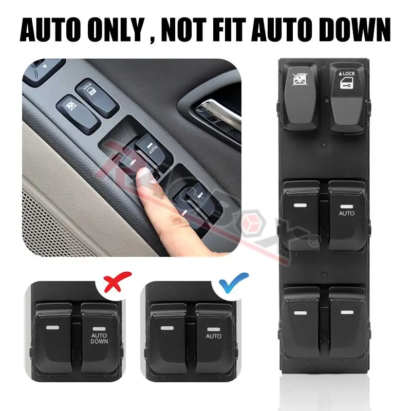 Car Front Right Electric Master Window Control Switch for Hyundai IX35 2010-2017 RHD Australian Replacement Right Hand Drive