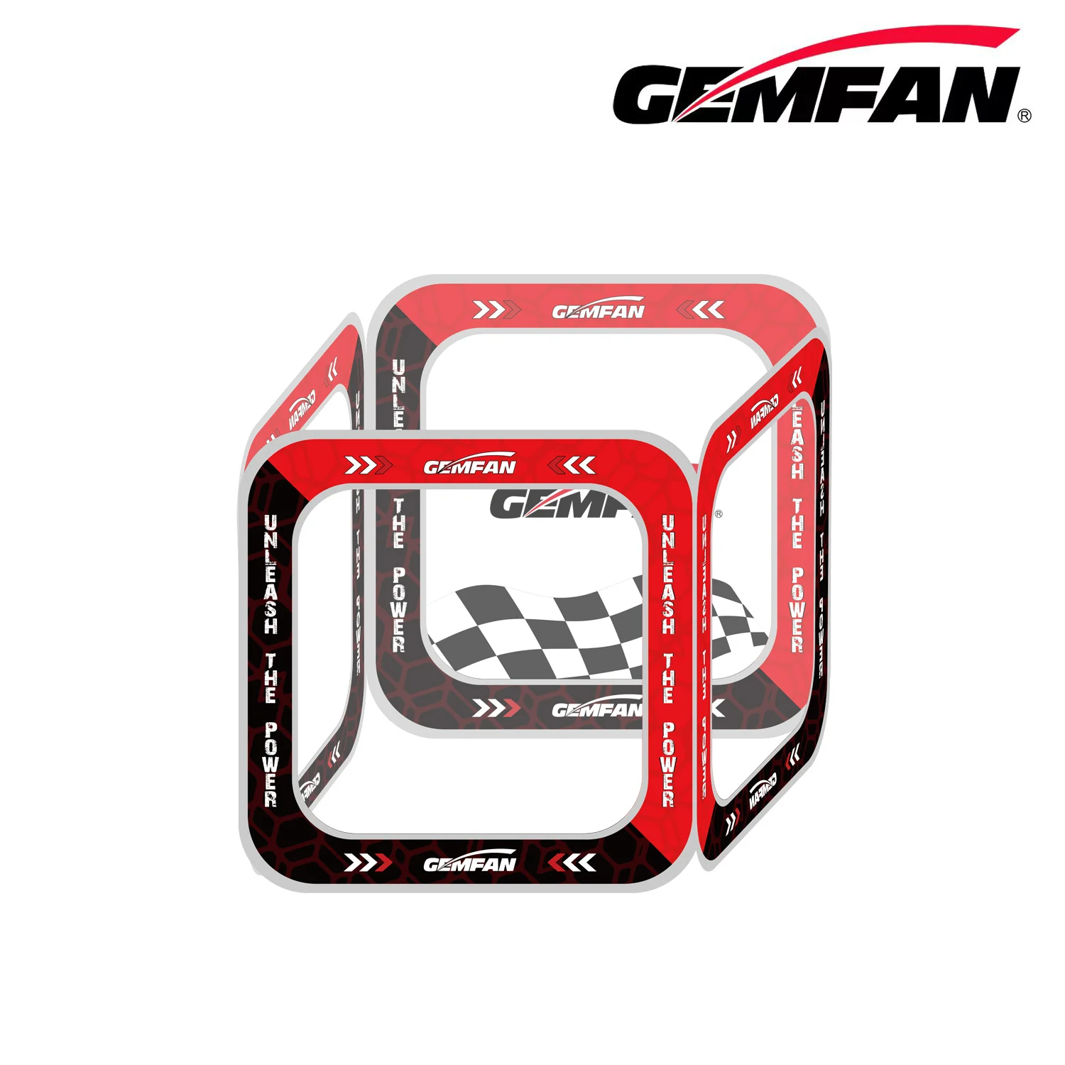 Gemfan 4 in1 Race Gates deflettore staccabile bordo riflettente 80 x80mm per FPV Flight Practice Racing all\'aperto