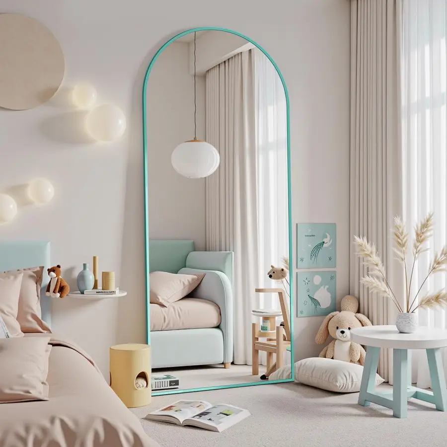 

Arch Floor Mirror, 59x18 Full Length Mirror Freestanding Full Body Mirror with Stand for Bedroom or Living Room Sapphire