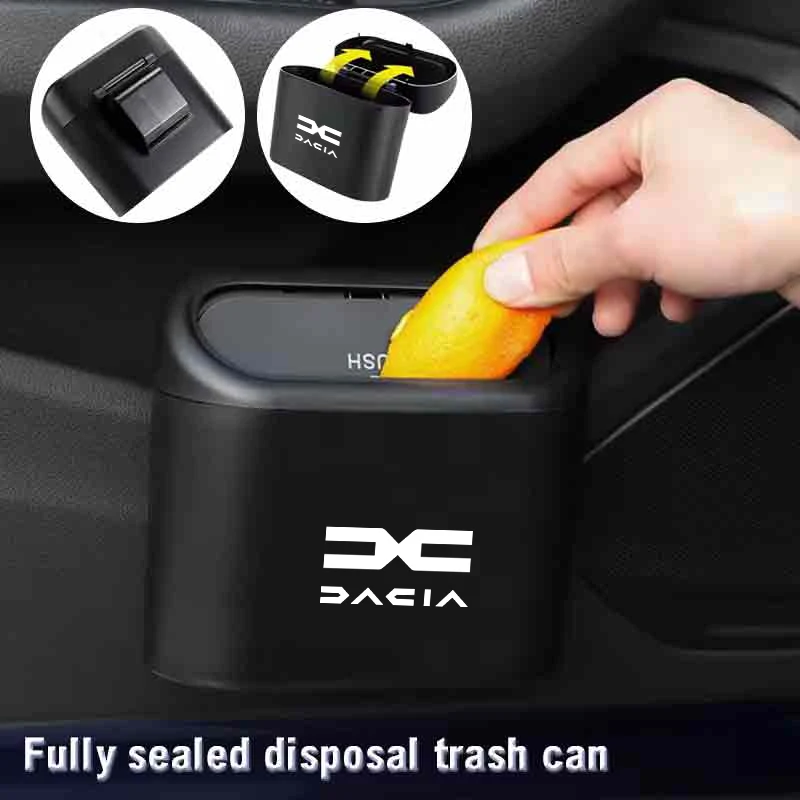 Car Stickers Door Trash Can Garbage Case Waste Tools Storage Box Accessories Sticker For Dacia Duster Logan Sandero Lodgy Dokker view 6