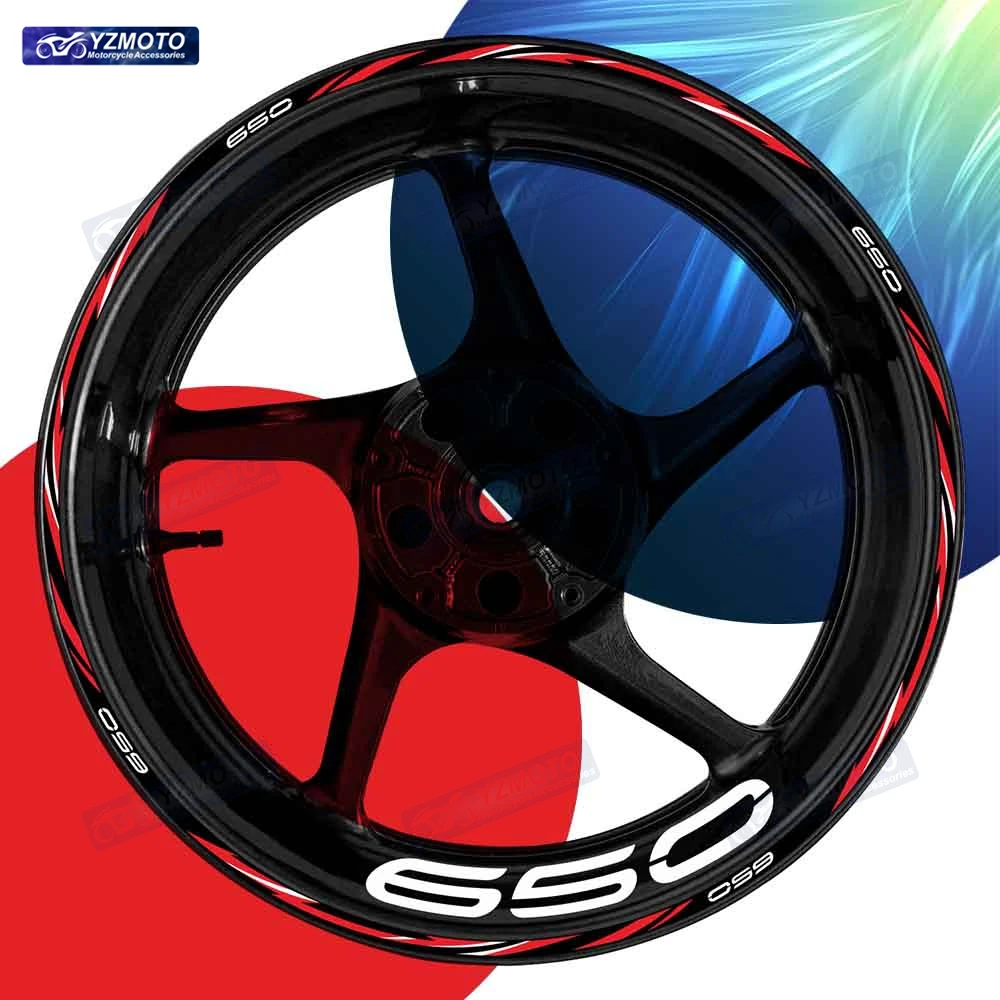 

Для мотоцикла Z650, 17-дюймовая наклейка на переднее и заднее колесо в полоску, лента на колесо, декоративная светоотражающая водонепроницаемая наклейка на обод