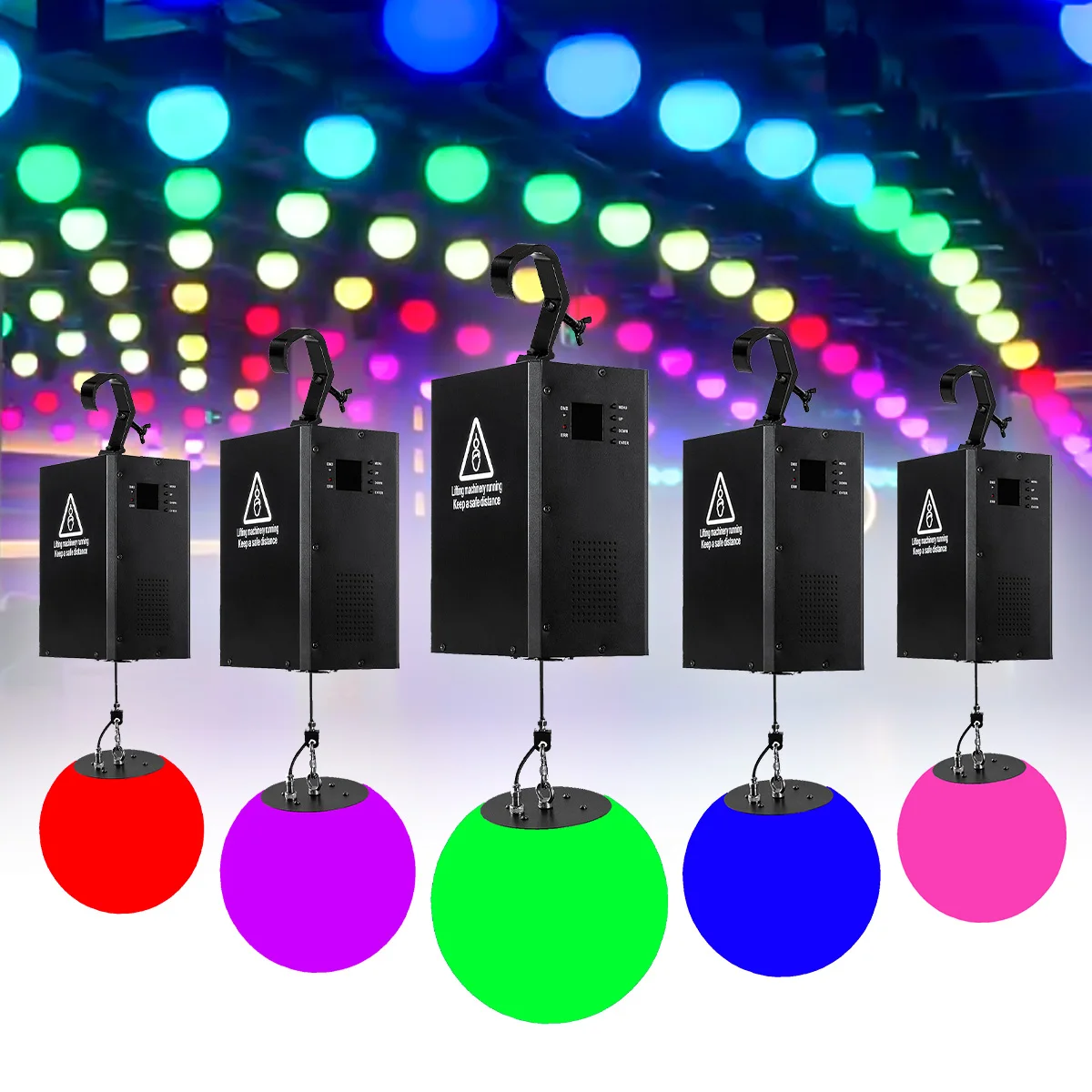 

3D Kinetic Lighting Lift Ball LED Ceiling Christmas Light For Stage DJ Disco Bar Club Decorations