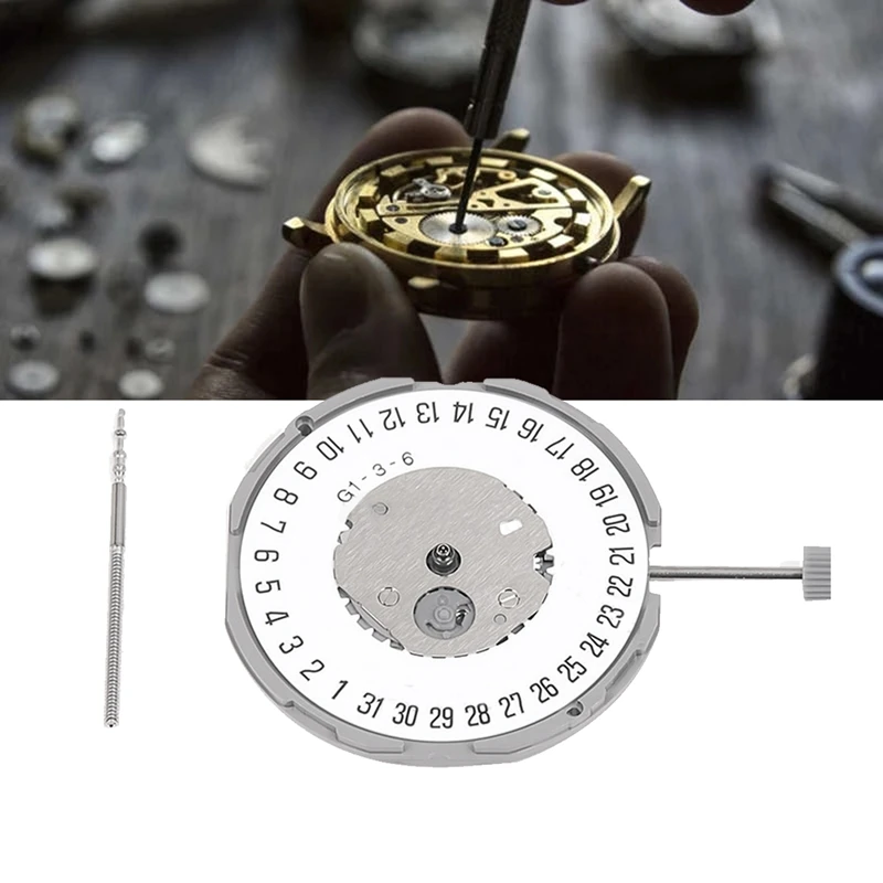 GM10/GM12 Watch Movement GM12 Six-Point Calendar+0Mm Three-Pin High-Precision Mechanical Watch Movement Replacement