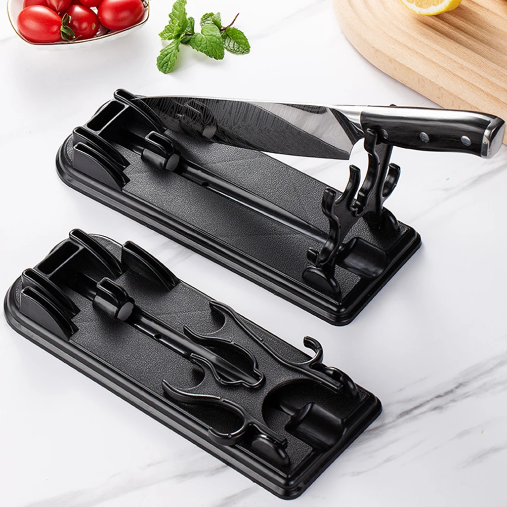 

Multifunctional Knife Storage Rack Black Foldable Holder Kitchen Tool Container Dry Fast Anti Rust Household Kitchen