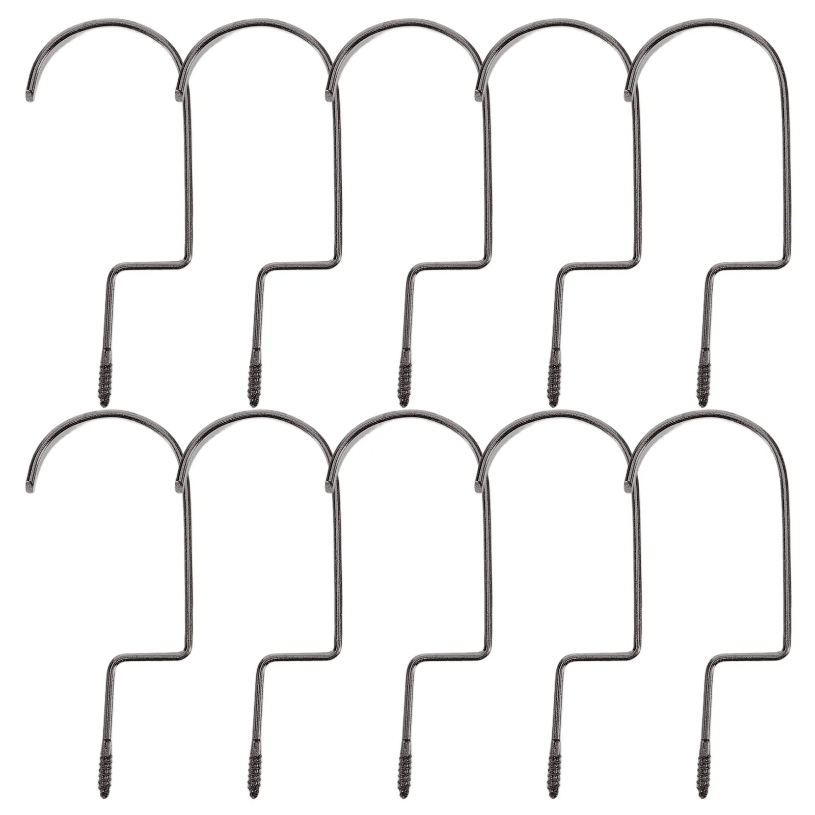 Lot de 10 crochets universels longs en métal pour penderie, accessoires polyvalents pour l'organisation de la garde-robe, solution de suspension pour manteaux et vestes