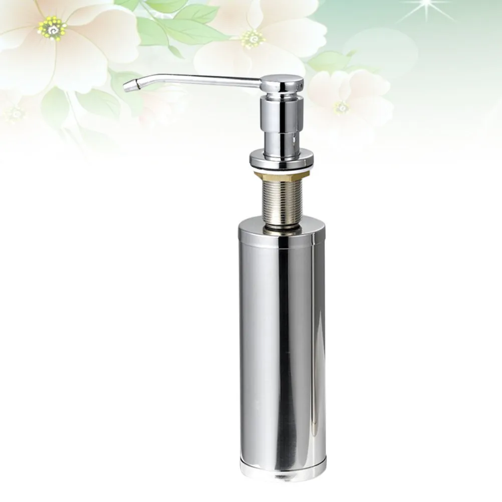 

Дозатор для жидкого мыла из нержавеющей стали, многоразовый, для кухни, ванной, раковины, для шампуня, лосьона, кондиционера